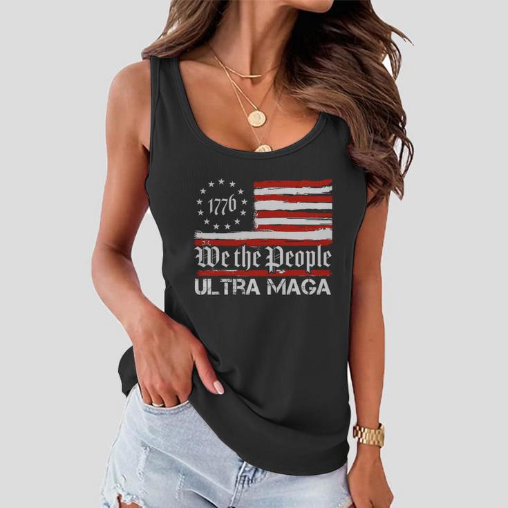 Ultra Maga We The People Shirt Funny Anti Biden Us Flag Pro Trump Trendy Tshirt Women Flowy Tank