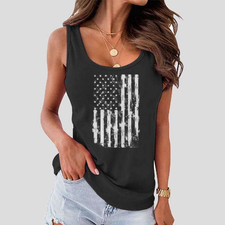 Usa Flag Patriotic 4Th Of July Tattered American Flag Gift Women Flowy Tank