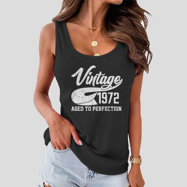 Vintage 1972 Aged To Perfection 50Th Birthday Women Flowy Tank