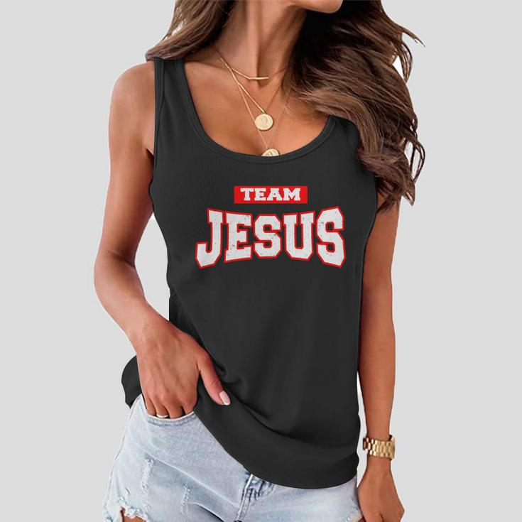 Vintage Team Jesus Funny Christian Women Flowy Tank