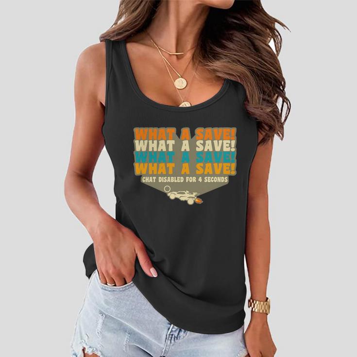 What A Save Rocket Soccer Women Flowy Tank