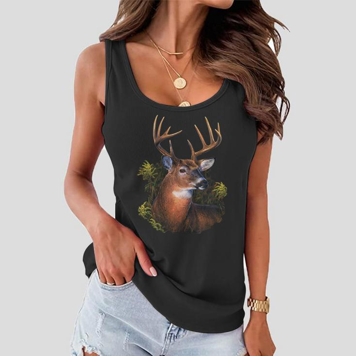 Wildlife Deer Tshirt Women Flowy Tank