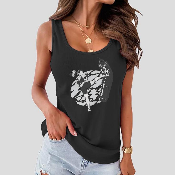 Woman High Kick Boxing Women Flowy Tank