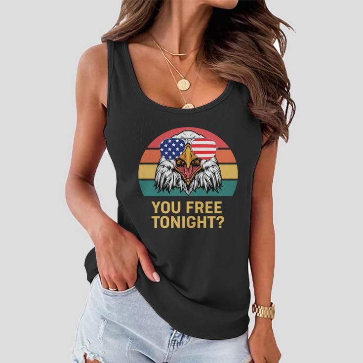You Free Tonight Bald Eagle Mullet Usa Flag 4Th Of July Gift V2 Women Flowy Tank