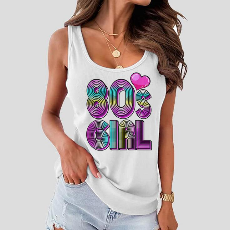 80S Girl Birthday Party Costume Retro Vintage Gift Women V2 Women Flowy Tank