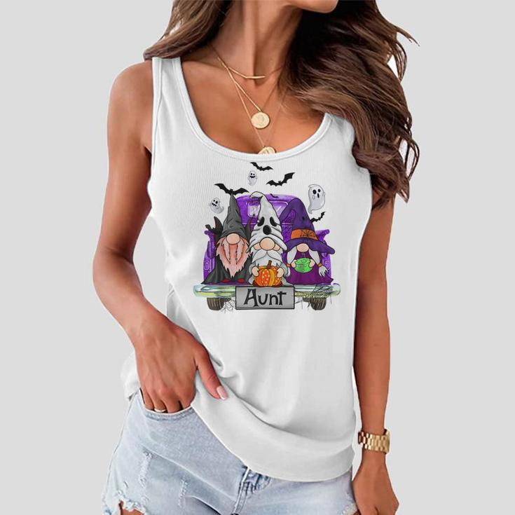 Gnomes Witch Truck Aunt Funny Halloween Costume Women Flowy Tank