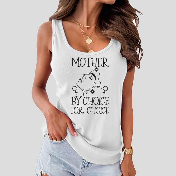 Mother By Choice For Choice Reproductive Rights Abstract Face Stars And Moon Women Flowy Tank