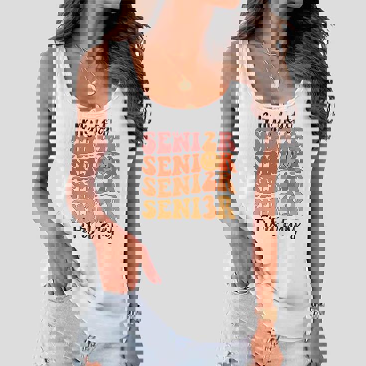 Retro My Last First Day Senior 2023 First Day Of High School Women Flowy Tank