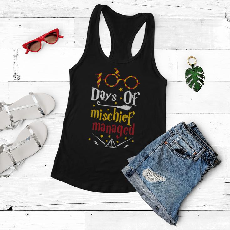 100 Days Of Mischief Managed 100Th Day Of School Women Flowy Tank