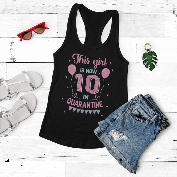 10Th Birthday Funny Gift Girls This Girl Is Now 10 Double Digits Gift Women Flowy Tank