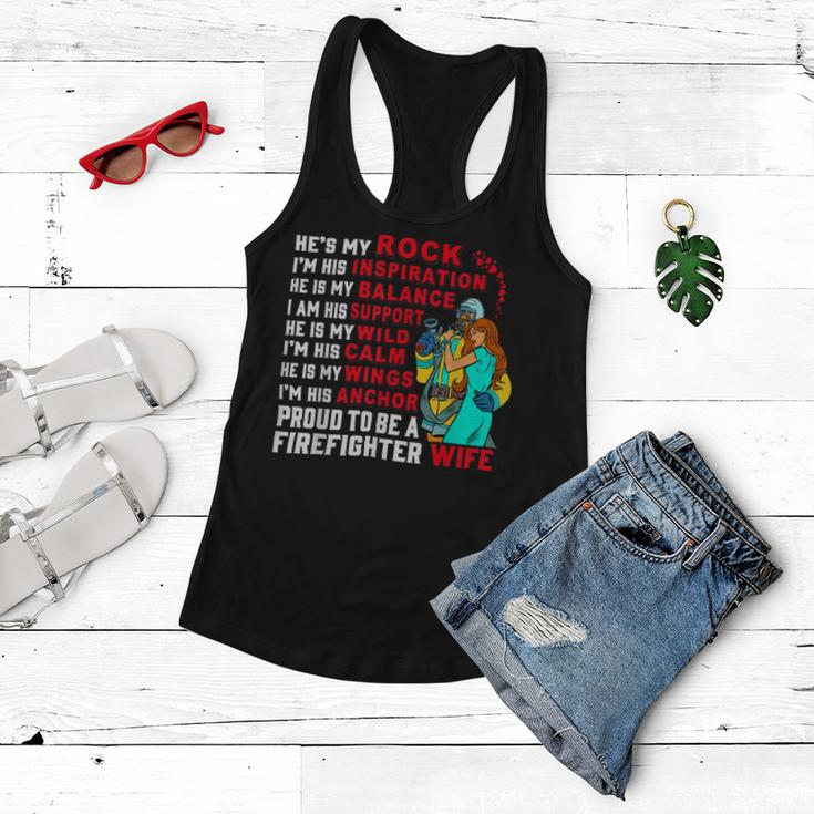 Firefighter Proud To Be A Firefighter Wife Fathers Day Women Flowy Tank