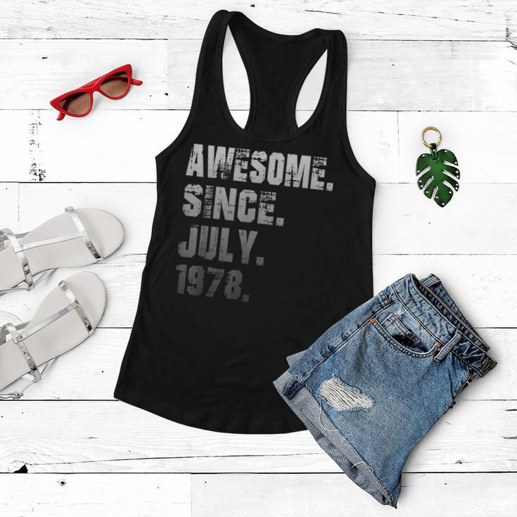44 Year Old Awesome Since July 1978 Gifts 44Th Birthday Women Flowy Tank