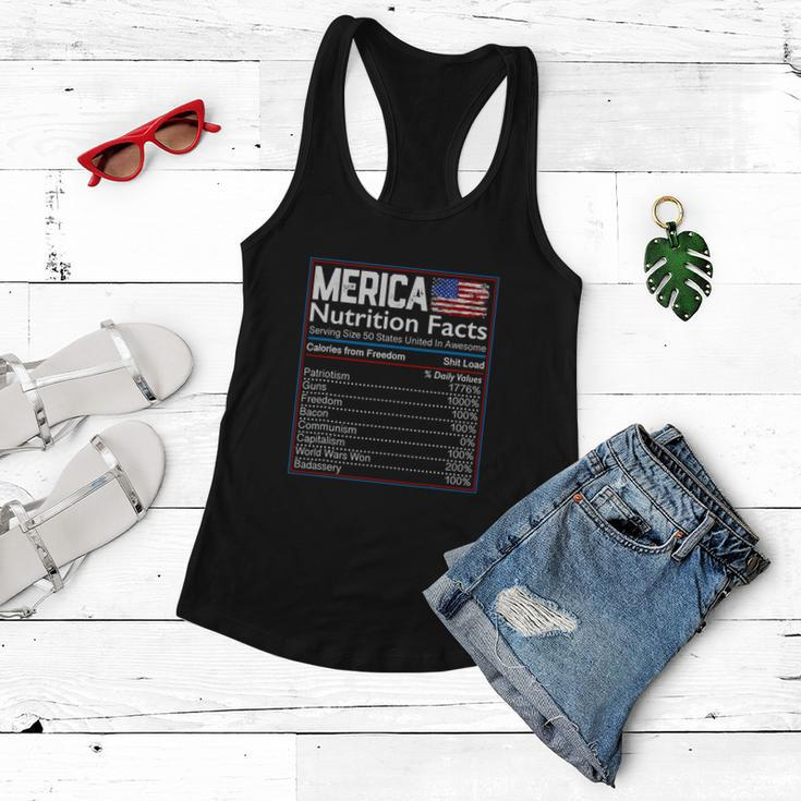 4Th Of July Proud American Shirt Merica Nutrition Facts Women Flowy Tank