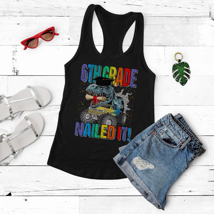 6Th Grade Nailed It Monster Truck Dinosaur Meaningful Gift Women Flowy Tank