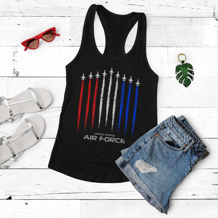 Air Force Us Veterans 4Th Of July Great Gift American Flag Meaningful Gift Women Flowy Tank