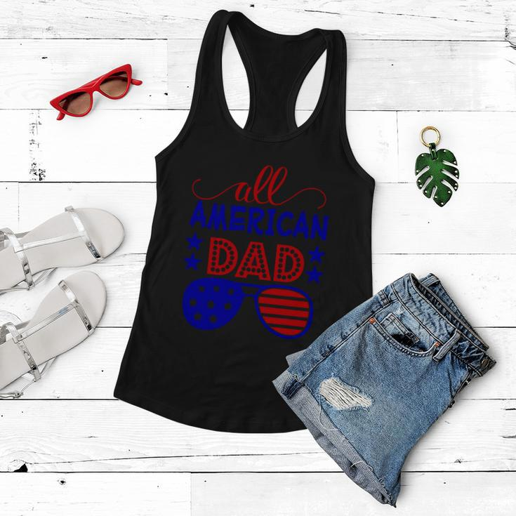 All American Dad Sunglasses 4Th Of July Independence Day Patriotic Women Flowy Tank