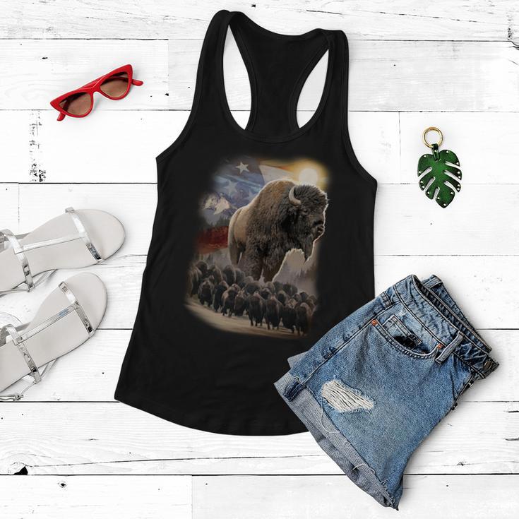 American Bison Tshirt Women Flowy Tank