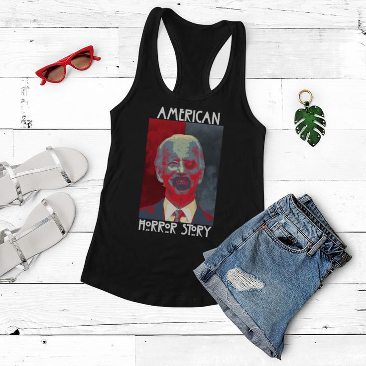 American Horror Funny Anti Biden Tshirt Women Flowy Tank