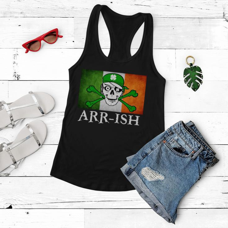 Arr-Ish Irish Pirate St Patricks Day Flag Tshirt Women Flowy Tank