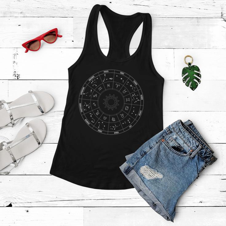 Astrology - Zodiac Circle With Astrology Sings Women Flowy Tank