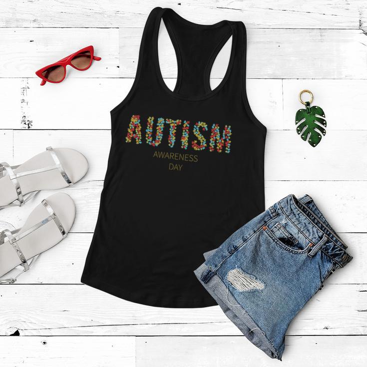 Autism Awareness Day Tshirt Women Flowy Tank