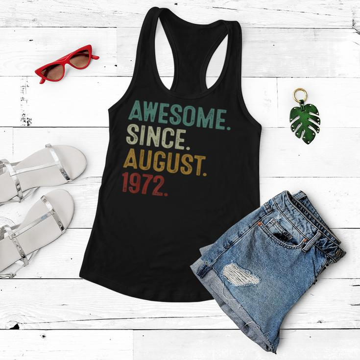 Awesome Since August 1972 50 Years Old 50Th Birthday  Women Flowy Tank