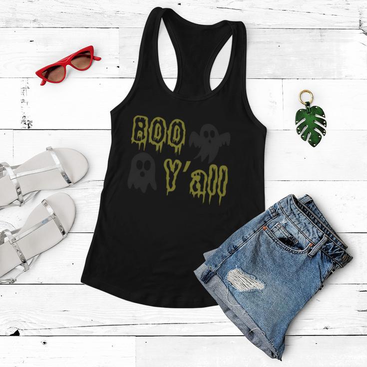 Boo Yall Ghost Boo Halloween Quote Women Flowy Tank