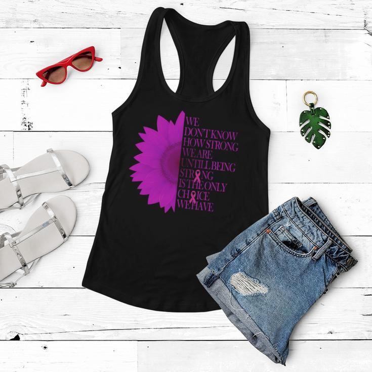 Breast Cancer Awareness Sunflower Quote Tshirt Women Flowy Tank