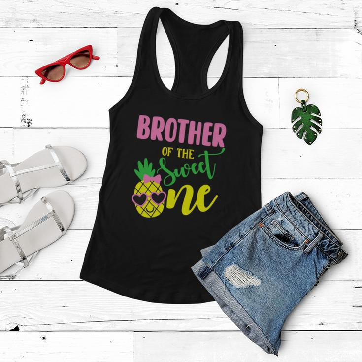 Brother Of The Sweet One Pineapple Funny 1St Birthday Girl First Women Flowy Tank