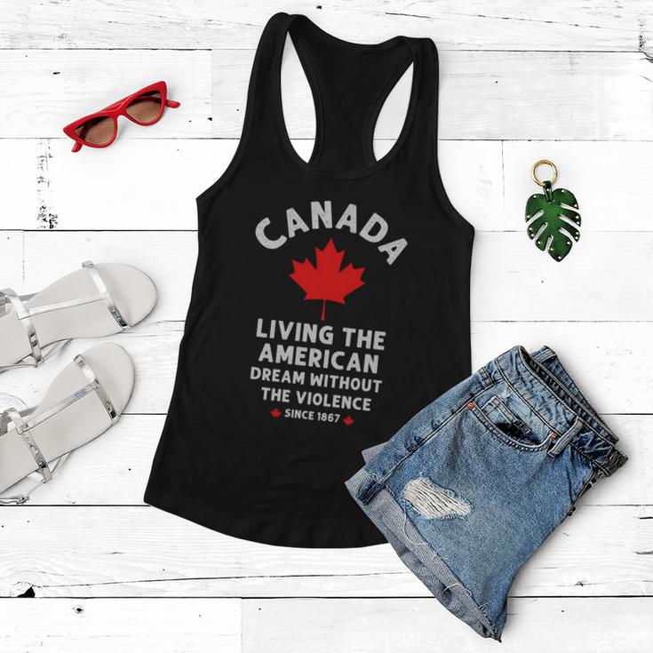 Canada Living The American Dream Without The Violence Since V4 Women Flowy Tank