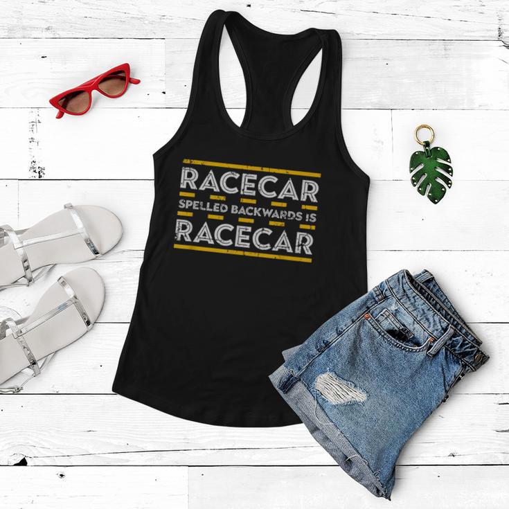 Car Racing Racing Racecar Spelled Backwards Tshirt Women Flowy Tank