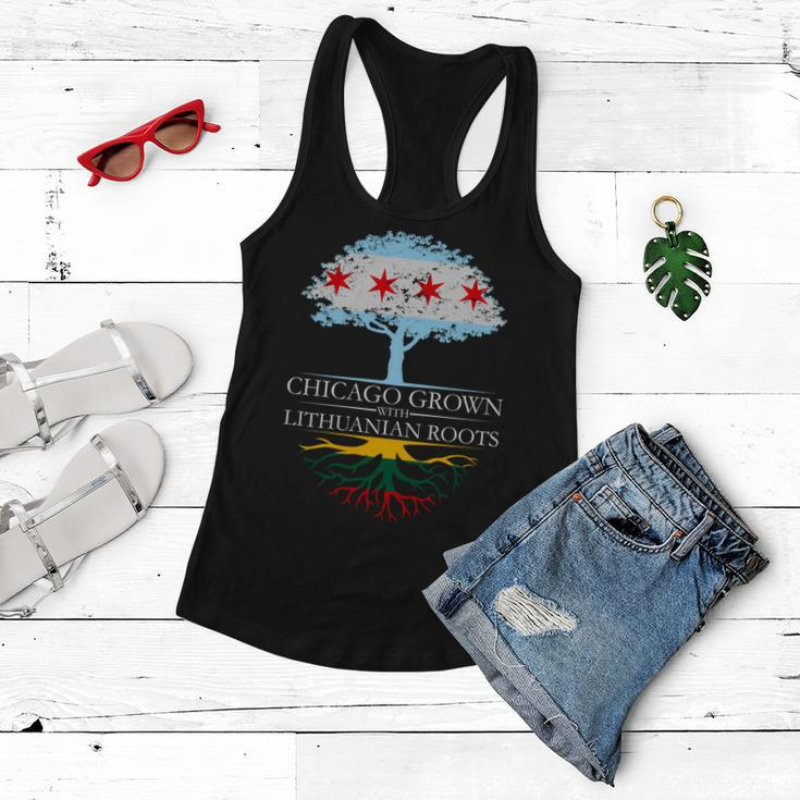 Chicago Grown With Lithuanian Roots V2 Women Flowy Tank