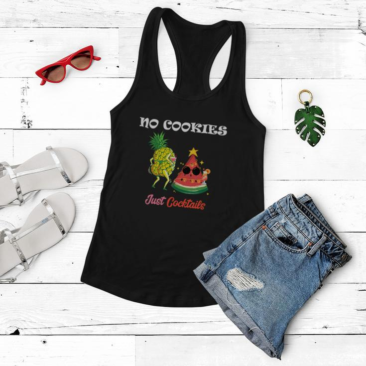 Christmas In July No Cookies Just Cocktails Summer Women Flowy Tank