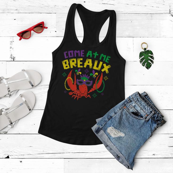 Come At Me Breaux Crawfish Beads Funny Mardi Gras Carnival Women Flowy Tank