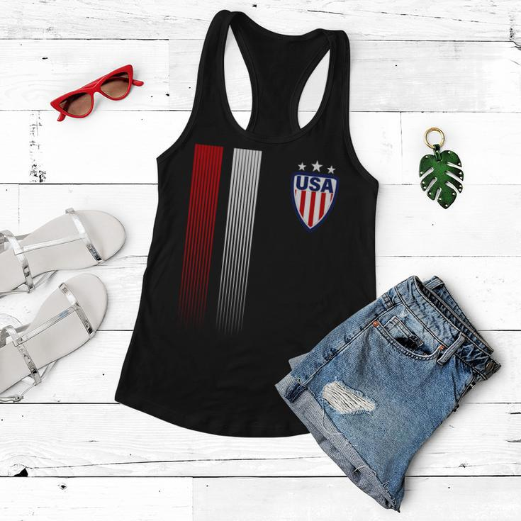 Cool Usa Soccer Jersey Stripes Tshirt Women Flowy Tank