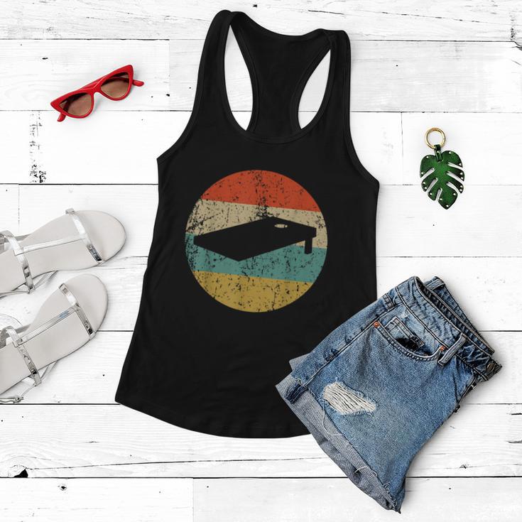 Cornhole Vintage Retro Cornhole Board Women Flowy Tank