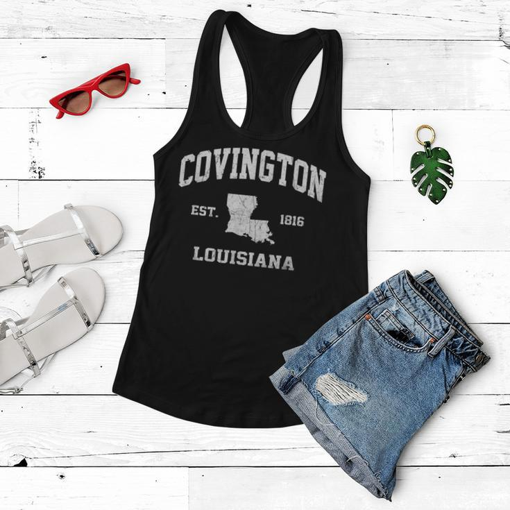 Covington Louisiana La Vintage State Athletic Style Women Flowy Tank