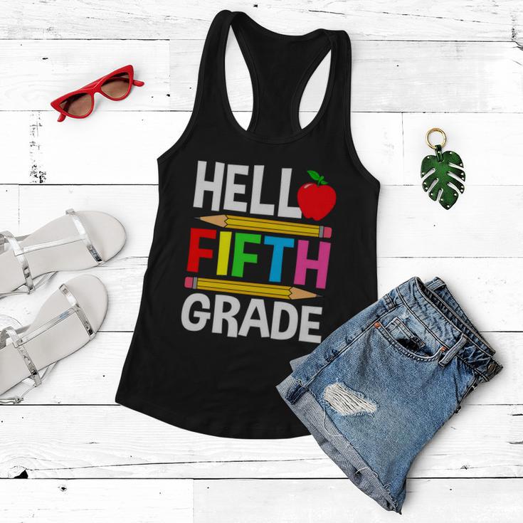 Cute Hello Fifth Grade Outfit Happy Last Day Of School Funny Gift Women Flowy Tank