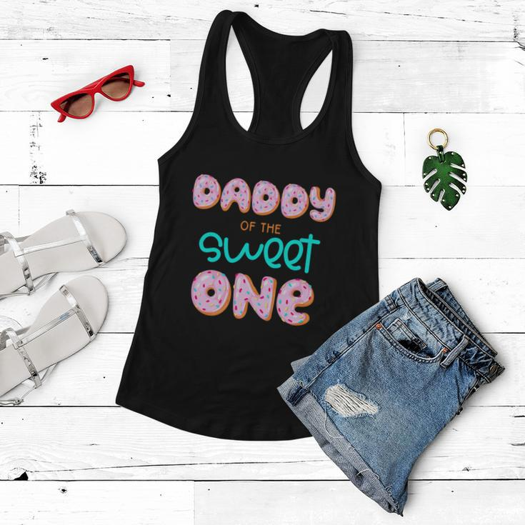 Daddy Of The Sweet One First Birthday Matching Family Donut Women Flowy Tank