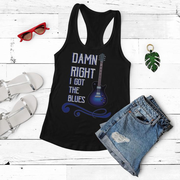 Damn Right I Got The Blues Guitar Tshirt Women Flowy Tank