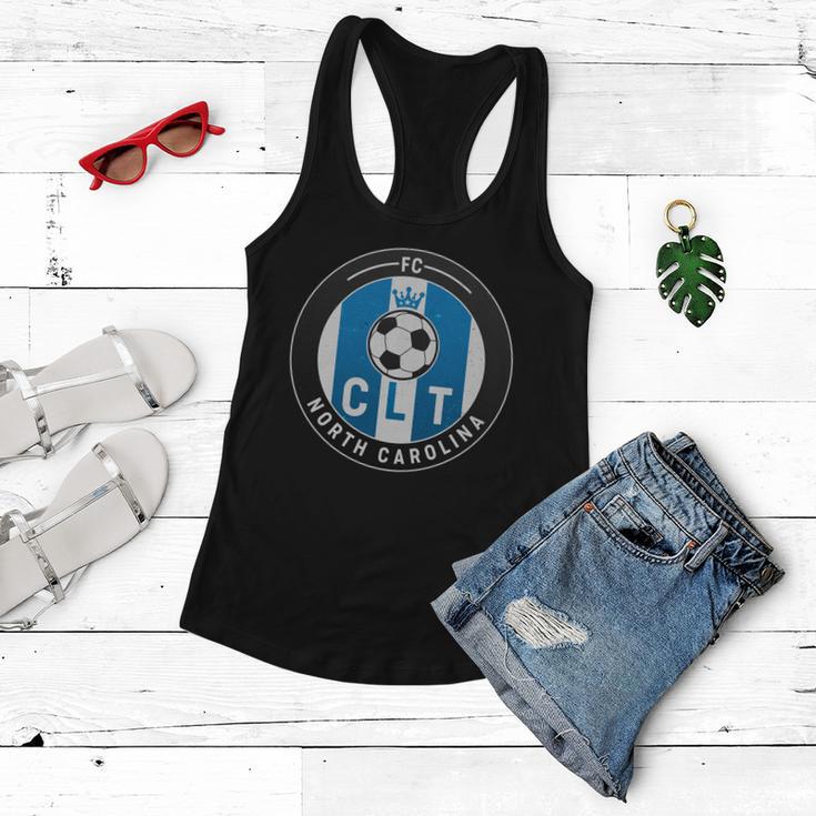 Distressed Charlotte North Carolina Clt Soccer Jersey V2 Women Flowy Tank