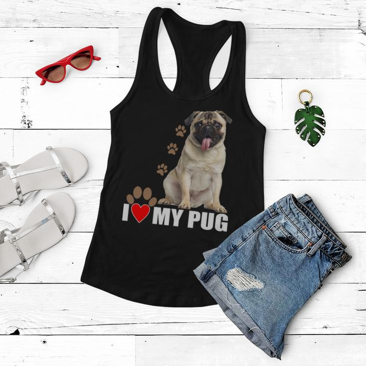 Dogs - I Love My Pug Women Flowy Tank