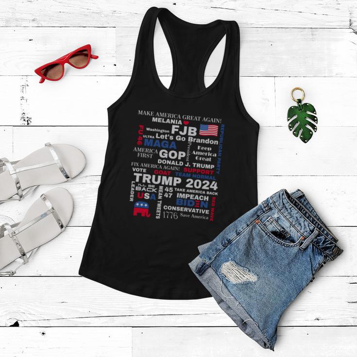 Donald Trump 2024 Election Gop Women Flowy Tank