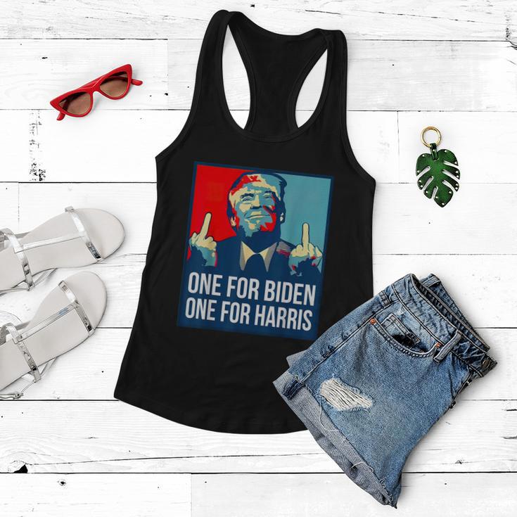 Donald Trump Middle Finger Biden Harris America Republican Women Flowy Tank