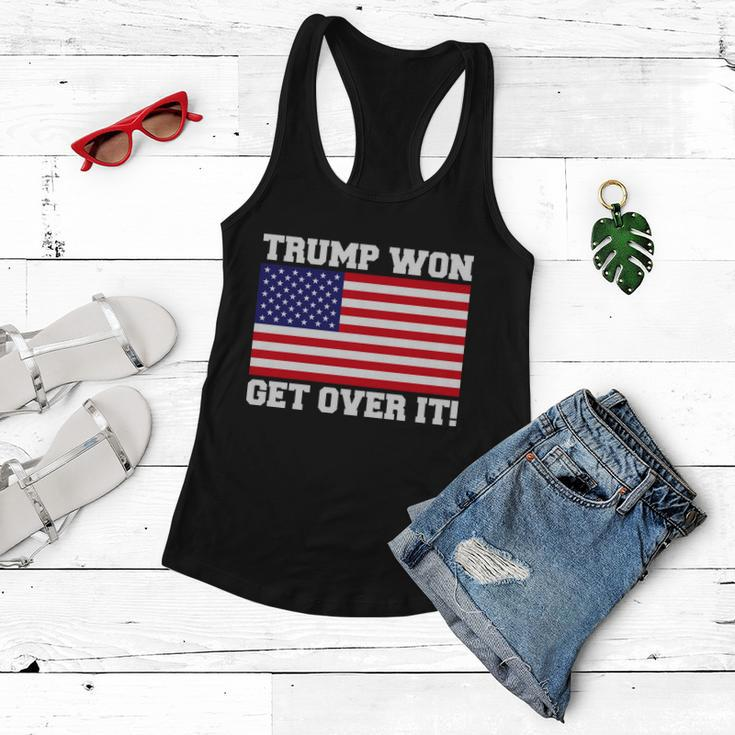 Donald Trump Won Get Over It Usa Flag 45Th President Tshirt Women Flowy Tank