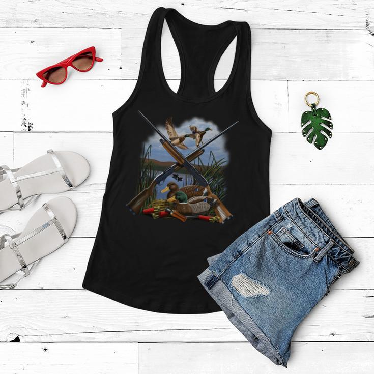 Duck Hunting Layout Tshirt Women Flowy Tank