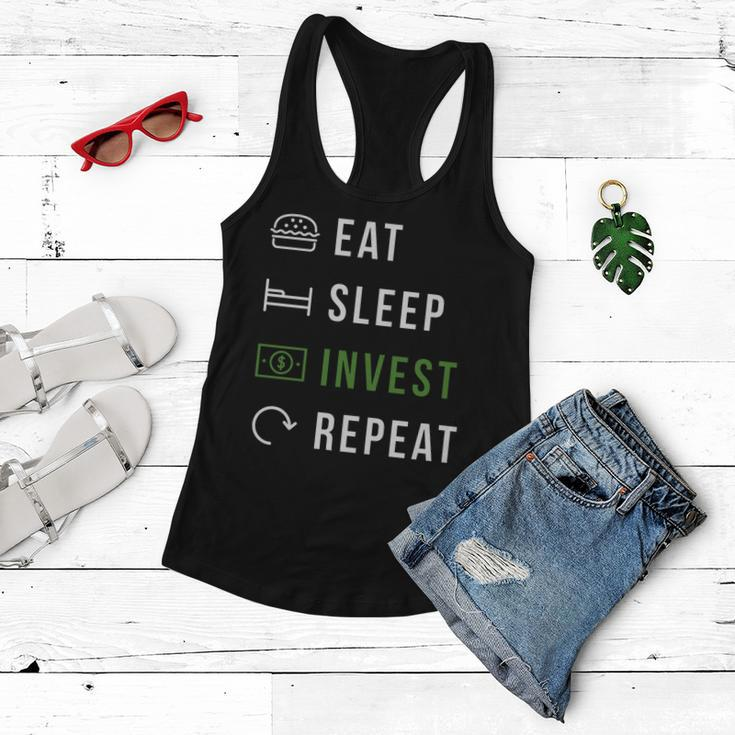 Eat Sleep Invest Repeat V2 Women Flowy Tank