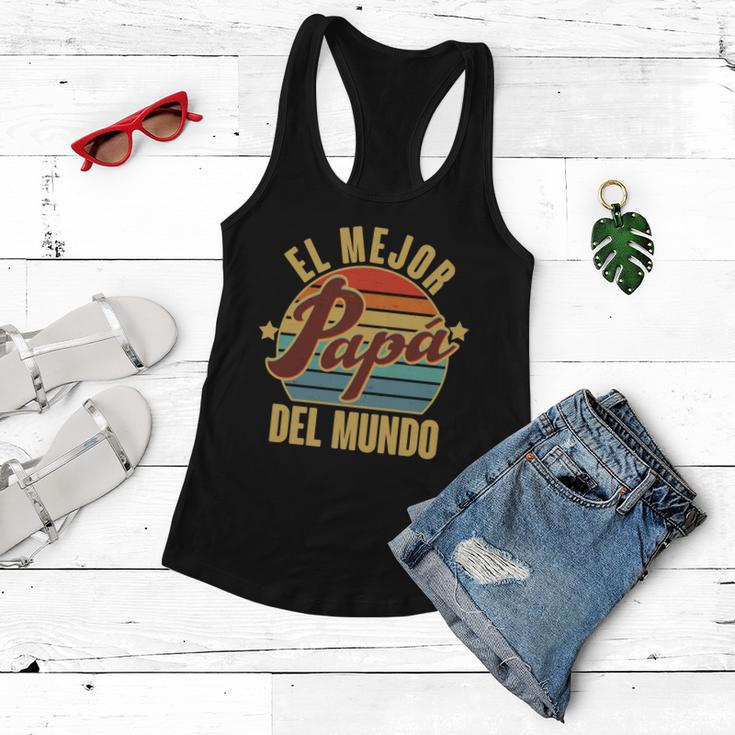 El Mejor Papá Del Mundo Vintage Tshirt Women Flowy Tank