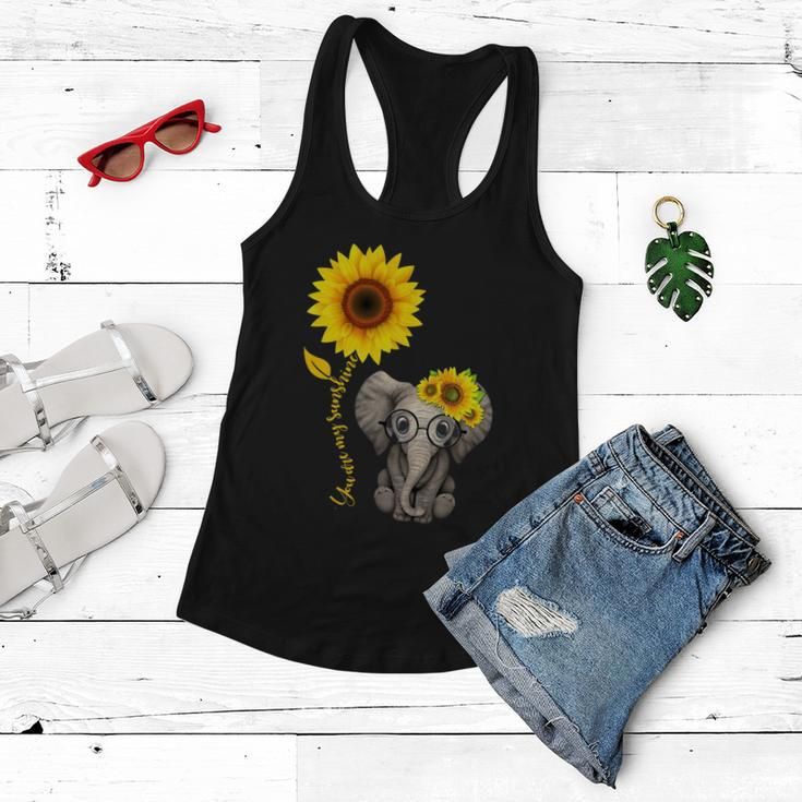 Elephant Sunflower You Are My Sunshine V2 Women Flowy Tank