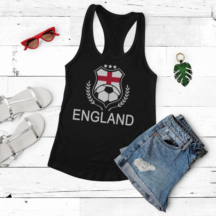 England Soccer English Flag Tshirt Women Flowy Tank